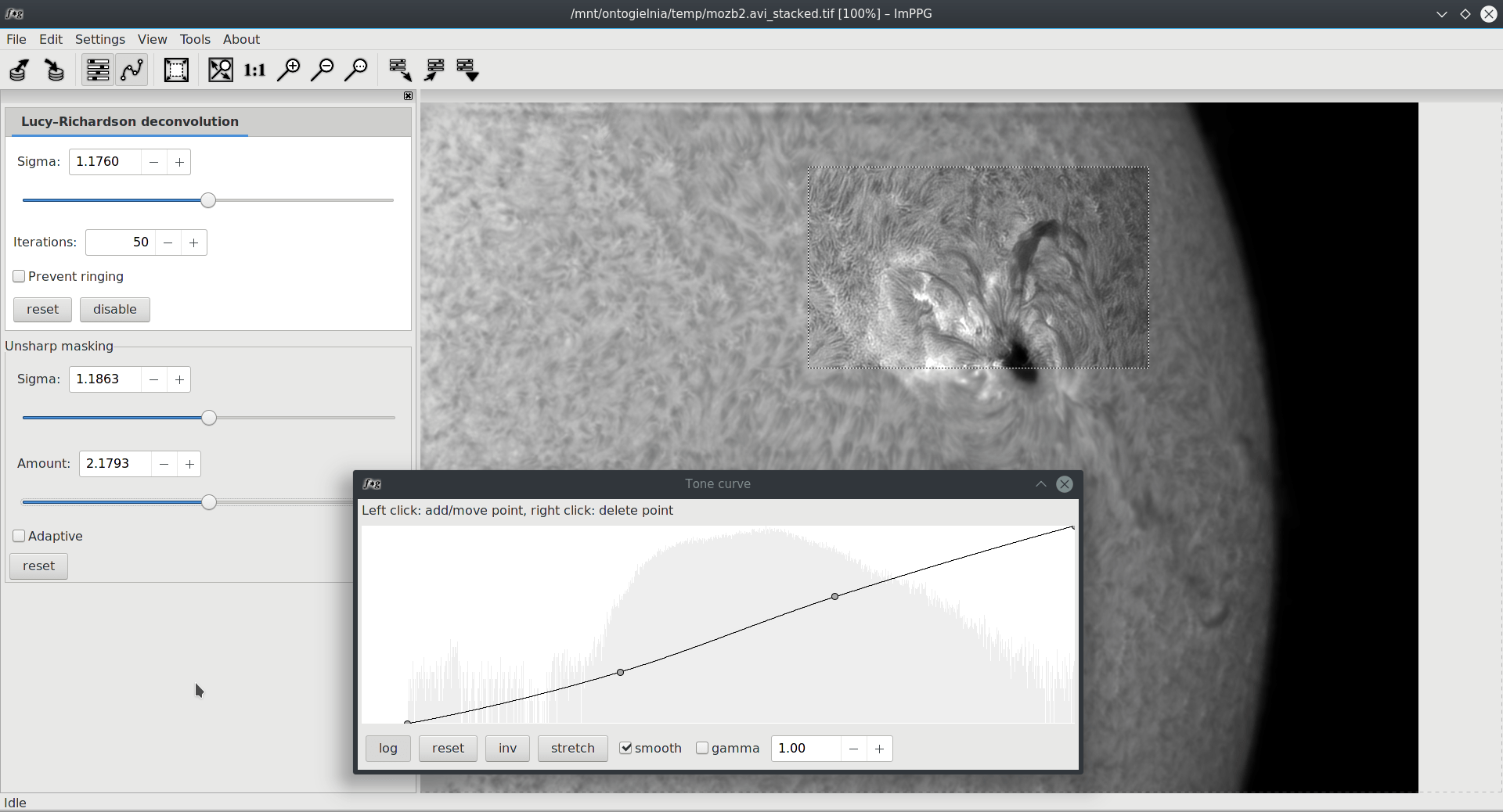 Software para astrofotografía: IMPPG