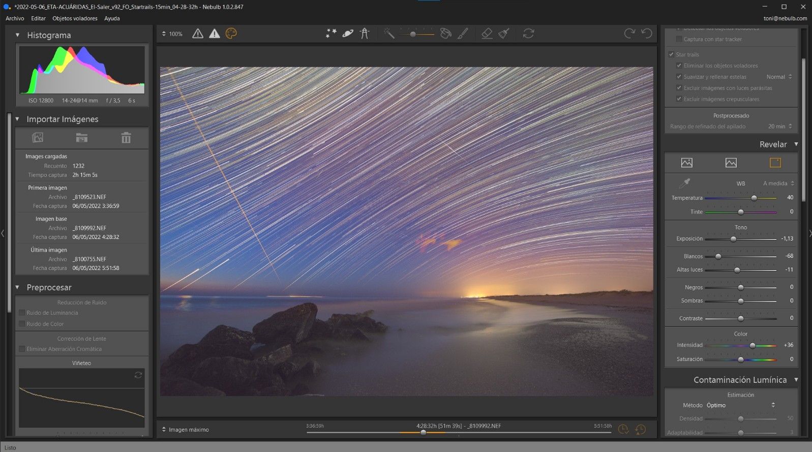 Software para astrofotografía: Nebulb